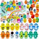 Dilycery 100PCS Mini Tumbler Toys Party Faovrs Pinata Goodie Bag Stuffer Fillers for Kids, Treasure Box Toys for Classroom Easter Egg Fillers End of the Year School Students Prizes