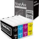 NoahArk 4 Packs 786XL Remanufactured Ink Cartridge Replacement for Epson 786 T786XL High Yeild for Workforce Pro WF-4630 WF-4640 WF-5110 WF-5190 WF-5620 WF-5690 Printer (Black, Cyan, Magenta, Yellow)