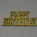 Novabright Glitter Champagne Gold Happy Birthday Sign Centerpieces for Table Birthday Party Decorations for Women Bday Birthdays Themed Celebration Party Supplies