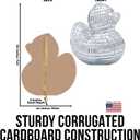 Disco Ball Style Duck Cardboard Cutout Stand-Up – 44" x 50" (1 Pc) - Ideal for Parties, Events & Retro Themed Decor