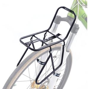 HOMEE Bicycle Front Rack, 15KG Capacity Bike Cargo Rack, Mountain Road Bike Cycling Equipment Stand Foot Stock for Cargo Luggage Picnic Carrier Rack