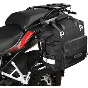 Rhinowalk Motorcycle Saddlebag Waterproof Motor Luggage Pack Quick Release Motorbike Side Bag 20L Fits Most Adventure and Sports Bike Motorcycle Racks(Black, 1 Pack)