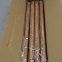 2 Pack Wood Curtain Rods for Windows 30 to 56 Inch, Adjustable Decorative 1'' Heavy Duty Metal Curtain Rod with Modern Faux Wood Grain Finials, Rustic Farmhouse Bedroom Boho Drapery Pole