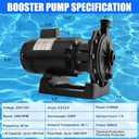 PB4-60 Booster Pump Compatible with Polaris Vac-Sweep 180 280 380 480 PRO 3900 Sport Pressure Side Pool Cleaner PB460 3/4HP Motor Booster Pump Compatible with Arneson Kreepy Krauly Letro Legend