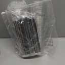 Ziliny 50 Set 12 oz Clear Plastic Cups with Lids and Straws, PET Disposable Iced Coffee Cups for Drinking Cold Beverage Juice Parfait Smoothie Milkshake Coffee Shops Party Supplies(Clear)