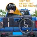 Amooca Tailgate Pad for Mountain Bikes Pickup Truck Tailgate Protection Pad with 3 Tool Pockets 52'' Wide for 5 Bicycles