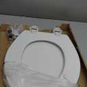 Bemis 500EC Durable Wood Toilet Seat with Easy Clean Hinges, Made in USA, Round, White