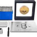 96-Word Seed Phrase Plate Kit  Stainless Steel Backup with Letter Stamps & Positioning Tool, 4896 Word Capacity for Crypto Hardware Wallets