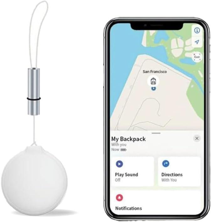 Bluetooth Tracker Tag Compatible with iOS Find My My Device, Waterproof Smart Finder with Wrist Strap and Replaceable Battery with The APP for Keys, Wallet, Luggage, Pets