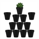 Yishang 2.5 inch Black Terracotta Pots with Drainage Holes,Small Mini Clay Ceramic Pottery Planter,Cactus Flower Terra Cotta Pots,Succulents Nursery Pots for Indoor/Outdoor Plants,Crafts - 11 Pack