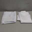 Dynamene White Fabric Shower Curtain, Heavy Duty Hotel Luxury Cloth Shower Curtains for Bathroom, 72 Inch 256GSM Weighted Bath Curtain Set