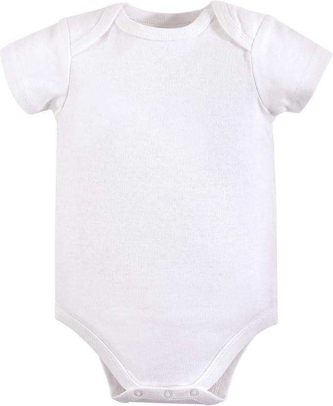 Luvable Friends Baby Girls' Cotton Bodysuits (12-18 Months, White 6-pack)