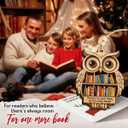 2 x 2025 Book Ornaments for Christmas Tree, Gift for Book Lover Women, Wooden Ornaments as Bookish Gifts for Christmas Tree Decorations, Gifts for Readers Hanging Xmas Decor