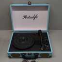 Record Player with Speakers 3-Speed Bluetooth Suitcase Portable Vinyl Record Player Belt-Driven RCA Line Out AUX in Headphone Jack Vinyl Vintage Turntable Blue