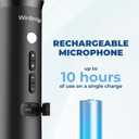 Bluetooth Microphone Wireless Voice Amplifier, Professional Intelligent Noise Cancelling Handheld/Desktop Mic Speaker, 15W Wireless Mic with 3 Sound Effects for Teaching Singing Speaking Karaoke H9