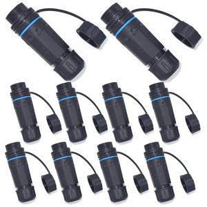 10PCS Shielded RJ45 Waterproof Panel Mount Connector IP68 Cat5/5e/6 8P8C Ethernet LAN Cable Coupler Female to Female Outdoor Network Adapter