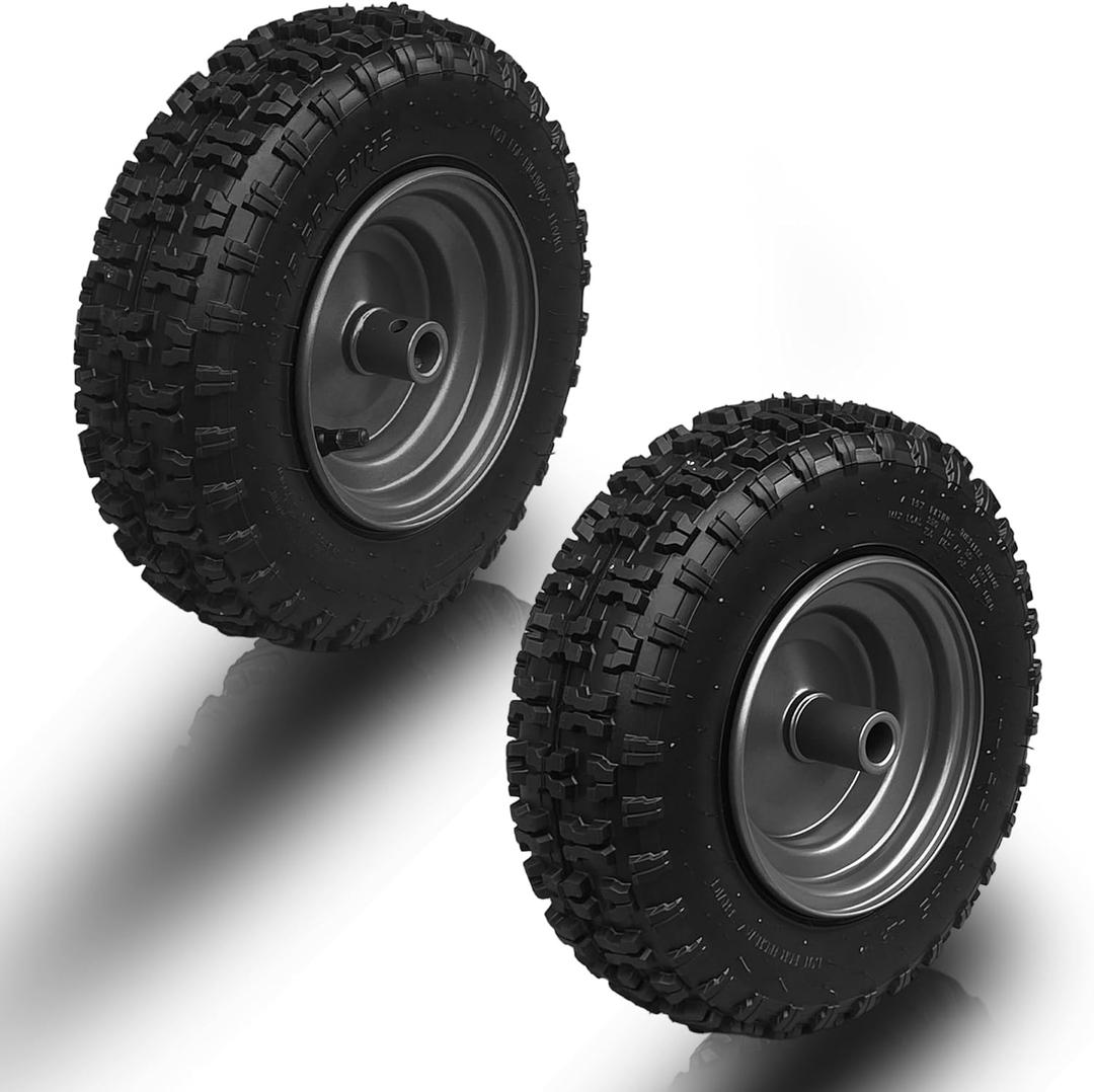 13x4.10-6 Tire & Wheel Assembly with Non-Directional Snow Tire  Heavy-Duty Replacement for Part 07101238, Compatible with Ariens Classic 24 CE Snow Blowers, 2 Pack