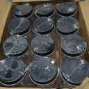 novelinks Plastic Jars with Lids 16oz, Clear 16 oz Mason Jars with Lids, Airtight & Leak-Proof Reusable Storage Jars for Kitchen and Home Use (Black,12 Pack)
