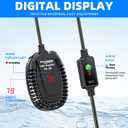 FREESEA Aquarium Fish Tank Heater: 50W Small Submersible Turtle Heater with Adjustable Temperature External Controller for Betta | Saltwater | Freshwater | 1-10 Gallon