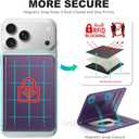 TUCCH for Magsafe Wallet with 6 Card Holders, RFID Blocking [Clear ID Window] PU Leather Men Women Folio Magnetic Phone Wallet for iPhone 17/16/15/14/13/12/Plus/Air/Pro/Pro Max Series, Dark Purple