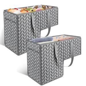 Stair Storage Basket 2-Pack Stair Baskets for Carpeted Stairs or Wooden Stairs, Collapsible Staircase Basket for Clothes Book Organizer, Decorative Baskets for Stair Home Organizers (Style 2)