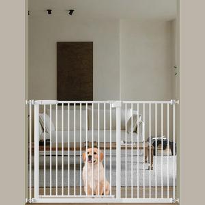 WAOWAO 1.37" Ultra Narrow Spacing Extra Wide Baby Gate 45.86-49.8" Pressure Mounted Walk Through Double Lock Swing Auto Close Safety White Metal Toddler Child Dog Pet for Indoor,Doorway,Kitchen