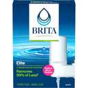 Brita Faucet Mount Water Filter for Sink, Removes 99% of Lead, Elite Advanced Filtration System, Includes 1 Replacement Filter, White