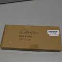 Wooden Farmhouse Decorative Tray, 11.8in Rustic Beaded Tray for Living Room Decor, Kitchen Table Dcor, Oval Coffee Table Serving Tray (Natural)