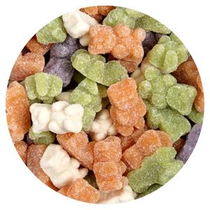 Sugared Gummy Bears, 2 Pound Bulk Bag, White, Orange, Purple & Green, Trick-Or-Treat Party Bag Fillers