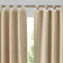 RYB HOME Outdoor Curtains for Patio - 2 Panels Detachable Sticky Top Outdoor Curtains Waterproof Blackout Privacy Thermal Insulating for Pergola Balcony Porch Arbor, W 52 x L 90 inch, Beige