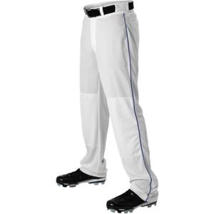 Alleson Athletic Boys Baseball Pants with Braid (White, L)