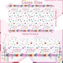 3pcs Little Sweetheart Tablecloth Valentines Table Cloth Conversation Heart Plastic Table Cover Little Sweetheart is on The Way Baby Shower Decorations for Valentines Birthday Decor