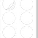 L LIKED 3'' Diameters Round Printable 150 Labels Sticker Labels for Laser/Inkjet Printer, Matte White Blank Circle Stickers for Jars,Packaging & Product Labeling (25 Sheets)