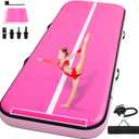 Tumble Track, Inflatable Tumbling Mat,Tumble Track Mats for Gymnastics, and Tumble Track with 8 Inches Thickness for Home, Training, Cheerleading, Yoga, Water with Pump (10ft x 3.3ft x 8inch, Pink)