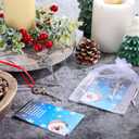 Jetec 48pcs/16 Packs Christmas Santa's Key Ornament No Chimney House Set 16 Metal Vintage Christmas Key Ornaments 16 Santa Claus Cards 16 Gift Bags for Xmas Tree Decor Gift Favors