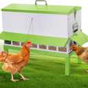 Chicken Feeder 80lbs Large Capacity Metal Poultry Feeder No Waste,23.7” x 14” x 12”, Gravity Chicken Feeder for 20 Chickens,Ducks & Poultry with Secure Locking Lid