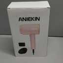 ANIEKIN Hair Dryer, 1875 Watts Fast Drying Blow Dryer with Diffuser and Concentrator, Compact Lightweight Hair Dryer for Women and Men (Pink)