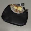 KKXIU Shoulder Bag for Women Small Purse Cute Clutch Hobo Handbag Trendy Crescent Bag (Black)