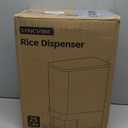 Rice Dispenser 22-25 Lbs Rice Storage Container with Measuring Cup Moisture Proof, Large Cereal Dry Food Storage, Household Airtight Food Dispenser Bucket for Kitchen Pantry Organization (White)