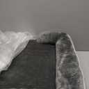 Orthopedic Dog Bed with Sides - Dog Sofa Beds for Medium Dogs, Supportive Foam Pet Couch Bed with Washable Removable Cover, Waterproof Lining and Non-Slip Bottom, Grey - M (28.0"L x 23.0"W x 6.5"Th)