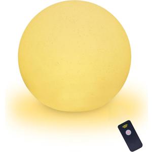 12-Inch Solar Globe Lights Outdoor Waterproof - LED Ball Light 3 Modes with Remote Control Warm lighting - Dual USB & Solar Charging Night Light for Garden Yard Pathway Pool Patio Party Decoration