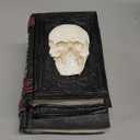 Gift Boutique Halloween Spell Book Decor  Resin Potions Spells Decorative Books with Skull for Tabletop, Mantle, Haunted House and Party Decorations