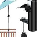 weallbuy Chair Umbrella Clamp Stand, Deck Umbrella Mount, Patio Umbrella Holder for Chair, Clamp Fixed Clip for Beach Fishing Outdoor Camping Boat Umbrella