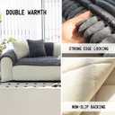 Sofa Couch Cover, Sofa Covers for Dogs Washable, Non-Slip Striped Sofa Slipcovers for Sectional Sofa, Sofa Cover Furniture Protector for L Shaped(Dark Grey, 27.6"x 82.7")