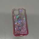 Ruky Case for iPhone 13 & iPhone 14, Full Body Glitter Liquid Case with Built-in Screen Protector Soft TPU Protective Girls Women Phone Case for iPhone 13 & iPhone 14 6.1, Gradient Pink