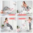RELIFE REBUILD YOUR LIFE AB Workout Machine Adjustable Ab Trainer Machine Foldable Ab Cruncher Strength Training Equipment for Home Gym, Full Body Workout Equipment 440 LBS