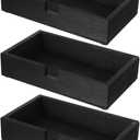 Kifmurase 3Pcs Black Wooden Napkin Holder, Guest Towels Holders, Flat Wooden Napkin Holder, Disposable Hand Towel Tray for Bathroom, Rectangular Farmhouse Cocktail Napkins Holders for Tabletop