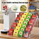 7 Tier Tea Bag Organizer Holder, Versatile Acrylic Tea Packets Storage Box Container Display Stand Rack for Counter Cabinet Countertop Kitchen Office Graded Cards