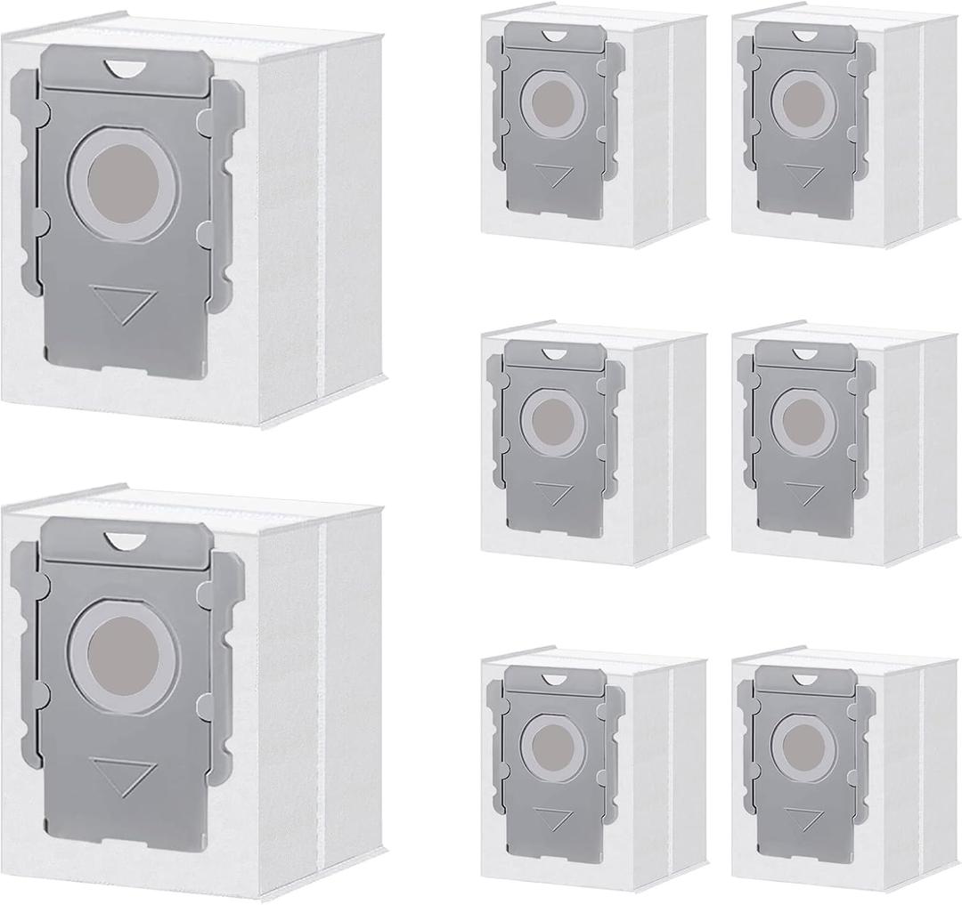 ApexOne 8 Pack Vacuum Bags for iRobot Roomba i, j, s Series, 104 Combo, 105 Combo, 105 Vac, Plus 405 (G185) (G181) Combo, Max 705 Vac, Max 705 Combo, Plus 504 Vac, Plus 505 Combo, Q0520 Robot Vacuum