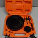 HORUSDY Hole Saw Set 24PCS Hole Saw Kit,Hole Saw Drill Bit Kit, 3/4"-6" (19-152mm) 17PCS Saw Blades, 2 Mandrels, 3 Drill Bit, Installation Plate, Hex Key, For Drywall, Soft Wood, Plywood, Plastic, PVC